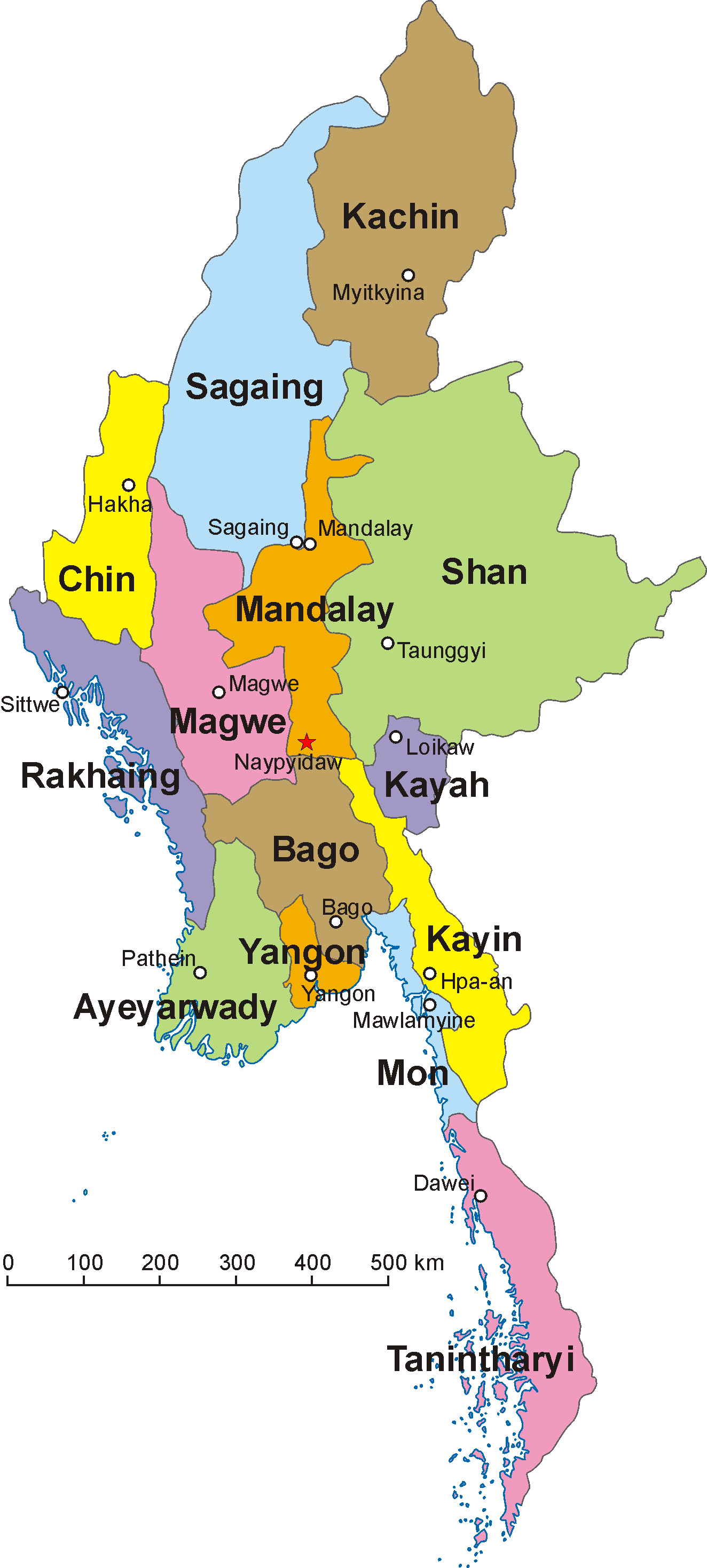 Myanmar Map